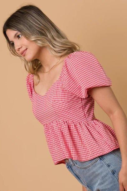 Cherry Red Pure Cotton Top