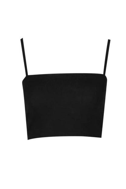 Rib Square Neck Crop Top